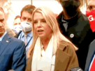 Pam Bondi speaking at a press conference, showcasing her expertise as Trump’s nominee for Attorney General and former Florida Attorney General.