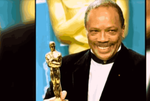 Quincy Jones smiling, legendary producer and composer, reflecting a life of resilience and an enduring legacy in music.